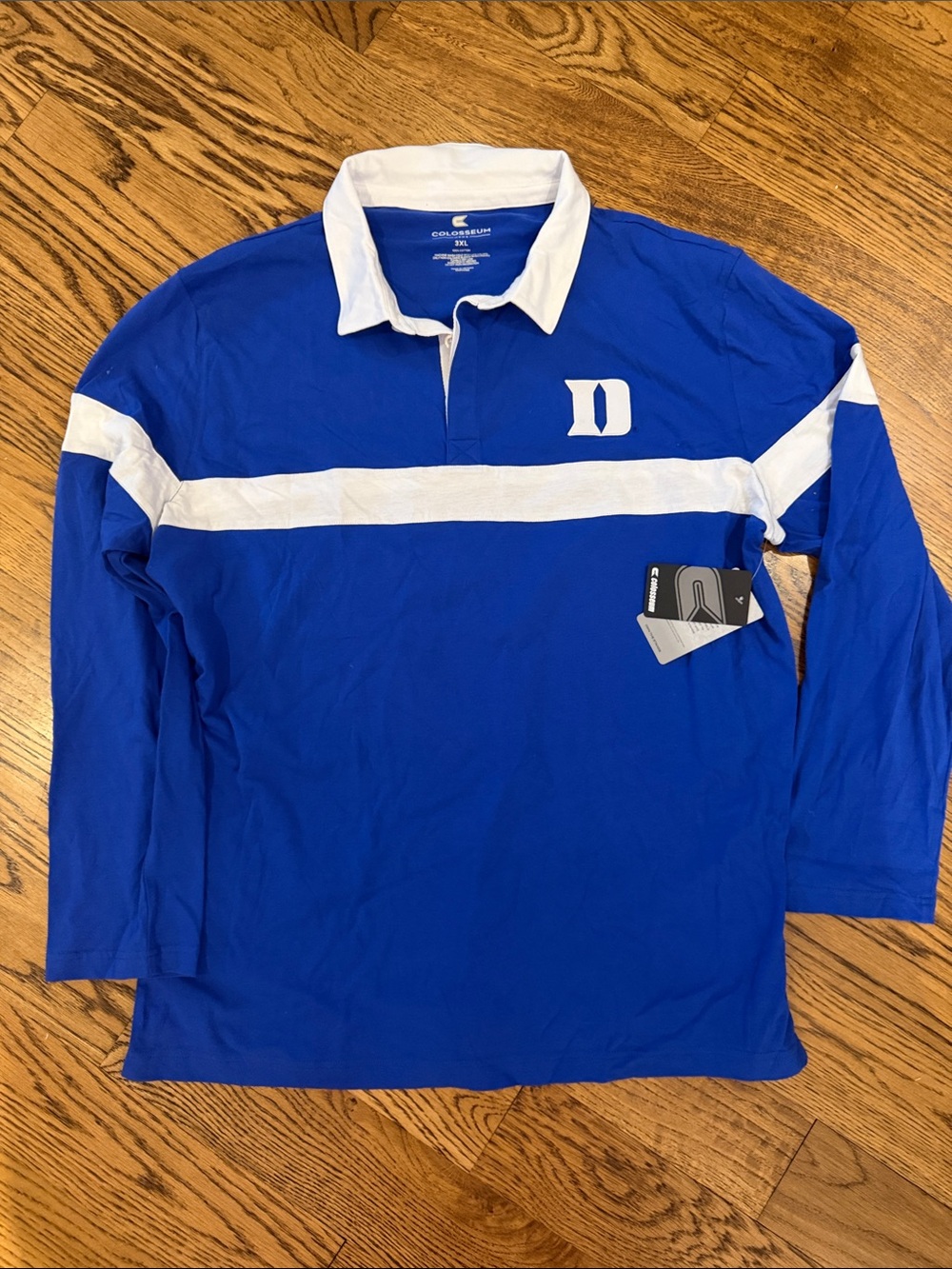 Colosseum Duke Blue Devils Men's Santry Polo Shirt Royal Blue/White 3XL NWT